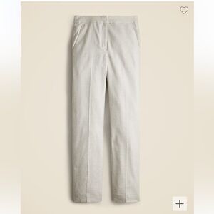 Jcrew Kate straight-leg pant in stretch linen blend
